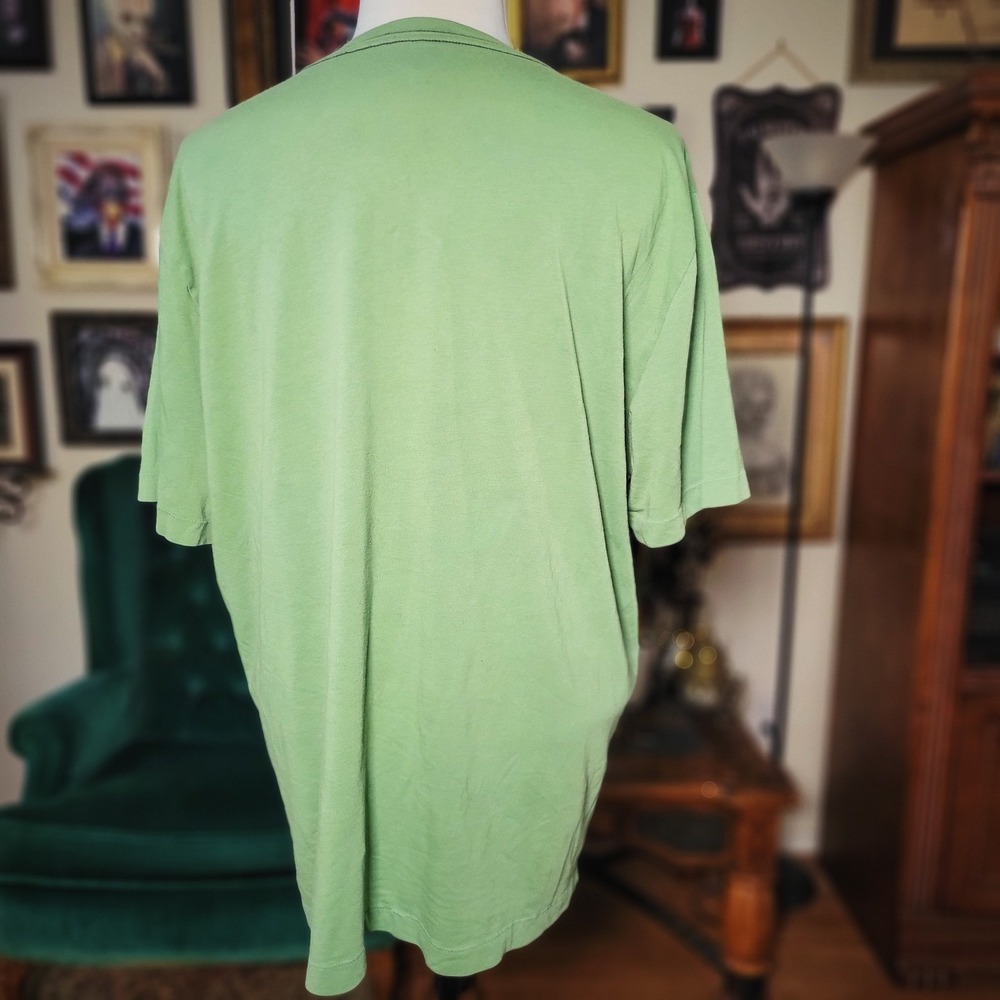 Bulldog Graphic T Shirt Vintage 90s 1997 Green Distressed Streetwear Mens XL Tee - Picture 6 of 8